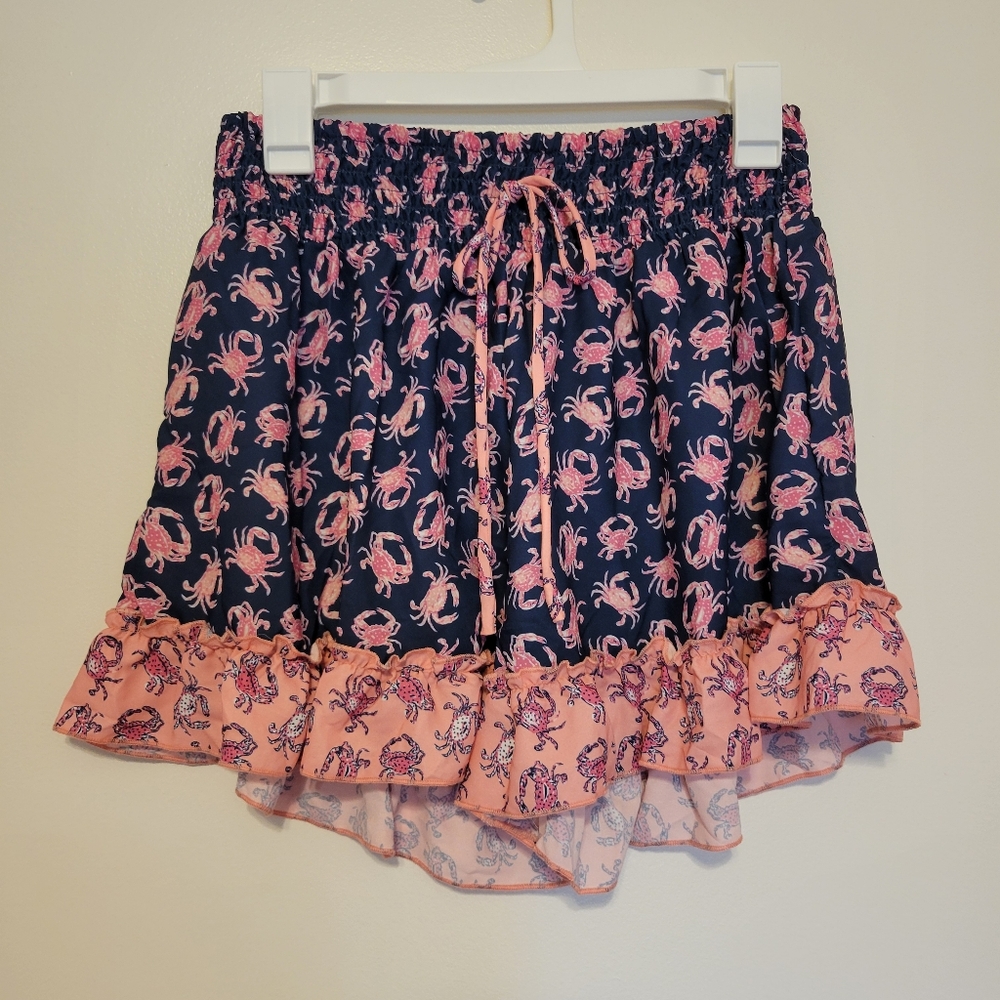 Nwt simply southern crab print ruffle shorts